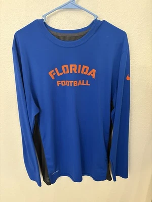 Nike Dri-FIT Florida Gators Football Long Sleeve Shirt Mens M Blue NCAA Vented - Image 1 of 4