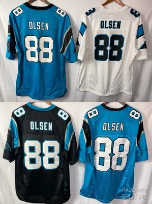 GREG OLSEN #88 Men's Large "Super Fan" Lot of 4 NIKE NFL On Field Jerseys - Image 1 of 4