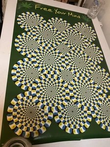 2004 Pyramid Leicester Poster UK Free Your Mind Marijuana - Picture 1 of 16