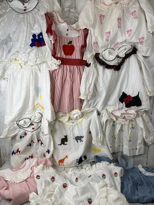 Toddler Clothes 12 PC Multi Size Lot Apron Dress Prairie Cottage Core 80’s & 90 - Image 1 of 4