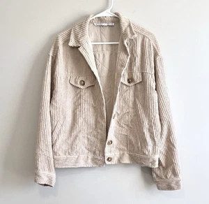 Boutique Hyfve Damen Cord Sakko mit Knöpfen Beige Größe M - Bild 1 von 4