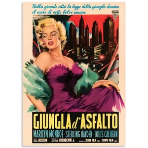Póster de película vintage The Asphalt Jungle 20x28, reproducción arte de decoración de pared - Imagen 1 de 4