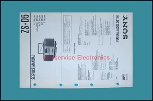 Sony ZS-D5 Audio Original gedrucktes Servicehandbuch mit kompletten Diagrammen - Bild 1 von 1