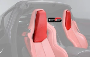 2020+ C8 Corvette GT1 Adrenaline RED Front Seat Head Rest Covers 2Pc OEM GM - Picture 1 of 5