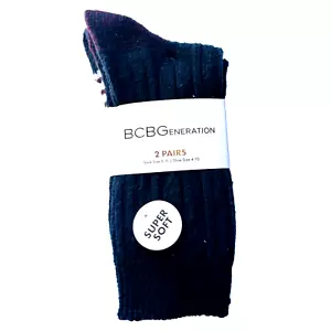Para mujer BCBGeneration Bota Súper Suave Calcetines Zapatos Talla 4-10 2 Pares Rayas Negras - Imagen 1 de 8