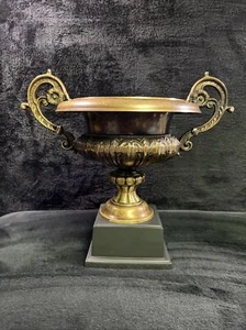 Castilian Imports Bronze Bowl Jardiniere Planter W/ Handel Heavy Vintage Ornate - Picture 1 of 12