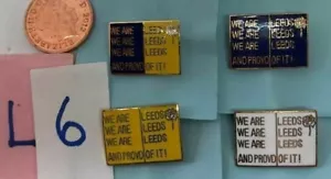 Leeds Utd Vintage Pin Badge -We are Leeds x 4 … & ProVD of it (spelling mistake) - Picture 1 of 1