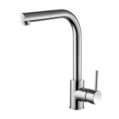 Delphi Dursley Kitchen Sink Mixer Tap Pull-Out Spray - Brushed Nickel - Image 1 of 4