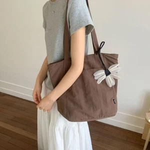 Waterproof Nylon Shoulder Bag Korean Style Handbag Fashionable Tote Bag Girls - Picture 1 of 15