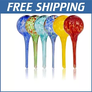12" Self-Watering Globes - Hands-Free Plant Watering Set of 6 Decorative Tools - Picture 1 of 8