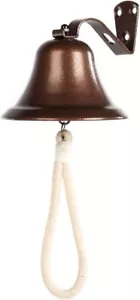 Hanging Bell Dinner Bell Outdoor Bell Bracket Mount Wall Bell Indoor Rope Bell S - Picture 1 of 7