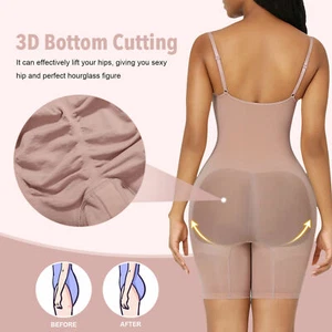 Women Seamless Tummy Control Butt Lifter Full Body Shaper Thigh Slimmer Bodysuit - Picture 1 of 14