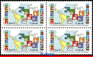 2410 CONFERENZA BRASILIANO-AMERICANA 1993. CAPI STATO, BANDIERE MI# 2525 BLOCCO NUOVO NUOVO DI ZECCA - Foto 1 di 2