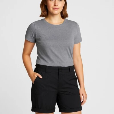 Bermudas negras Eddie Bauer para mujer talla 8 al aire libre senderismo informales utilitarias nuevas sin etiquetas Foto 1 de 4