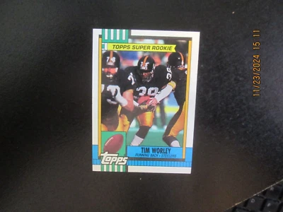 TIM WORLEY STEELERS 1990 TOPPS SUPER ROOKIE CARD  #175 - Image 1 of 2
