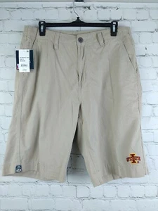 Men’s NCAA Iowa State Cyclones Beige Khaki Shorts Size 34 NWT - Picture 1 of 11