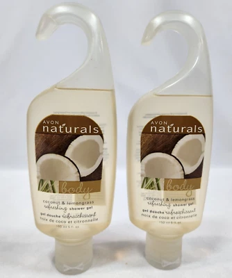 Lot Of 2 NEW Avon Naturals Coconut & Lemongrass Refreshing Shower Gel 5 oz 150 - Image 1 of 4