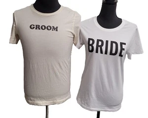Set of 3 Wedding Tees Bride-Groom-Bestest Mensch (see description for details) - Picture 1 of 10