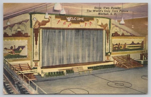 Postcard Mitchell South Dakota Corn Palace Stage - Picture 1 of 2