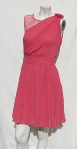 Vestido para mujer WAREHOUSE rosa melón plisado plisado cóctel fiesta EE. UU. XS 0 2 UK 8 - Imagen 1 de 5