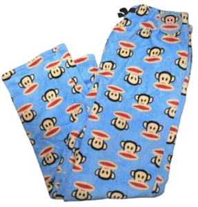 Paul Frank Julius Monkey Mens Soft Plush Blue Lounge Pants Pajama Blue Bottoms! - Picture 1 of 2