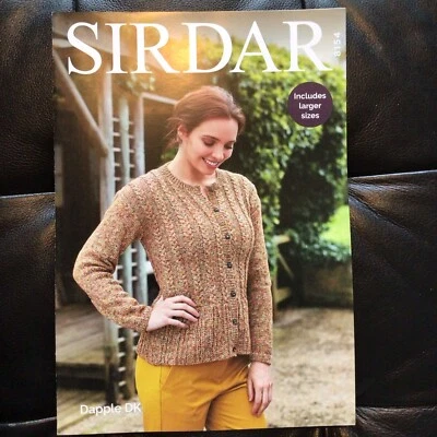 Sirdar Dapple D/K Ladies Cable Jacket Knitting Pattern Size 32-54” 8154 - Image 1 of 2