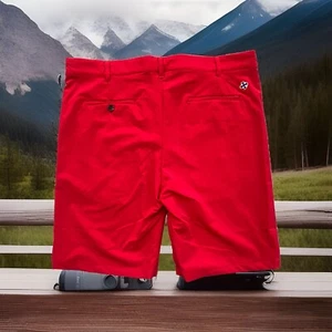 Castaway Nantucket Island shorts Casual Men Size 36 Slim Fit Red Stretch Flex - Picture 1 of 12