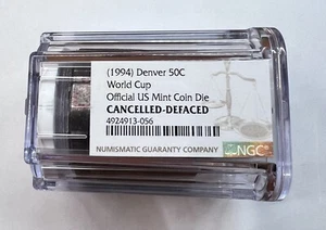 1994-D World Cup half dollar US Mint Cancelled Die, NGC certified, 50c defaced - Picture 1 of 7