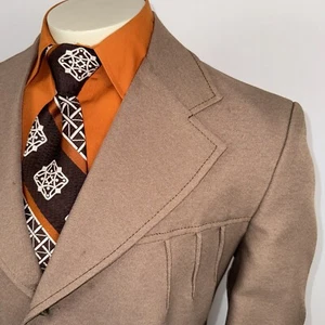 1970s Montgomery Ward Jacket Leisure Suit Blazer Coat Disco Nik Vintage Mens 44 - Picture 1 of 16