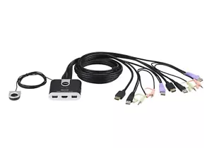Aten CS292 2 porte USB HDMI/Audio cavo switch KVM con selettore porta remoto - Foto 1 di 3