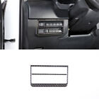 1X Real Carbon Fiber Headlight Switch Cover Sticker For Toyota Tundra 2022+