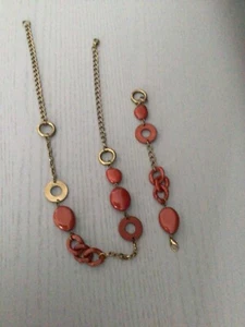 costume jewellery, Brown Necklace and Bracelet - Picture 1 of 1