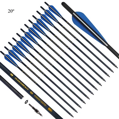 12Pcs Carbon 17" 20" Crossbow Bolts Arrows Half Moon Nocks Cold-blooded killer - Image 1 of 4