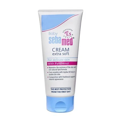Crema para bebé Sebamed extra suave para suavizar la piel, hidratar 200 ml Foto 1 de 4