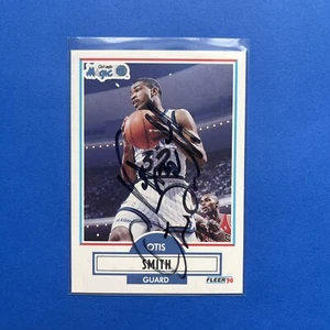 1990-91 Fleer #135 Otis Smith Auto SIGNED On-Card Autograph Orlando Magic A - Picture 1 of 3