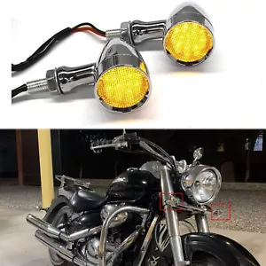 Luz intermitente LED de señal de giro para motocicleta 2 piezas para Harley Sportster XL 1200 883 - Imagen 1 de 12