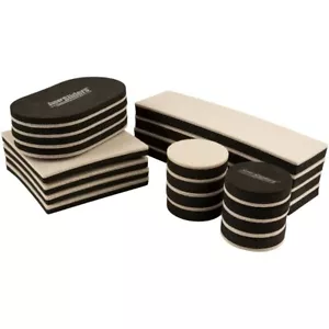Assorted Reusable Felt Furniture Sliders for Hard Surfaces Beige 20 Pack - Picture 1 of 7