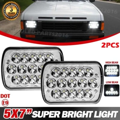 Faros LED de 7x6" de haz alto bajo H6054 para camioneta Nissan carrocería rígida 1983-1997 2 piezas Foto 1 de 4