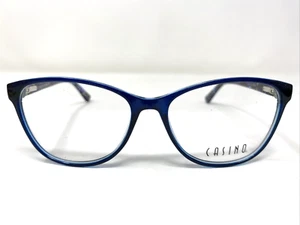 Casino Eyewear STELLA BLUE 56-16-145 Plastic Full Rim Eyeglasses Frame K546 - Picture 1 of 8