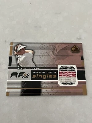 Stuart Appleby 2003 Upper Deck SP AUTHENTIC Game Worn Golf Shirt Patch Card PGA - Image 1 of 2
