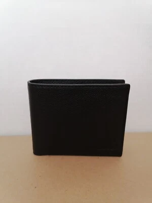 NWT COACH MEN 'S BLACK 3 IN 1  COMPACT  ID SPORT CALF LEATHER WALLET 74991 Foto 1 de 4