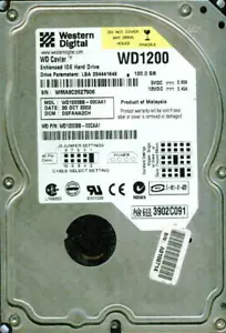 WD1200BB-00CAA1 DSFANA2CH WESTERN DIGITAL IDE 120GB WMA8 - Picture 1 of 1