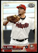 2015 Topps Pro Debut 57 A.J. Reed   Tri-City Valleycats Baseball Card