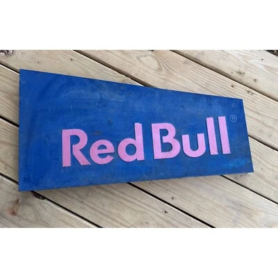 Red Bull Metal Sign Vintage Advertising Display Decor Bar Garage 25x14 - Image 1 of 4
