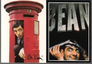 Lote de tarjetas promocionales Mr. Bean Dart 1997 programa de televisión y película P1 y P2 Rowan Atkinson - Imagen 1 de 1