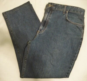 Lands End Men’s Traditional Fit Dark Wash 98% Cotton/2% Spandex Jeans 40 x 29 - Picture 1 of 11
