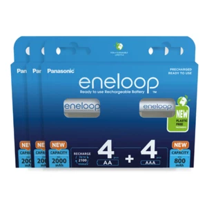24x Panasonic Eneloop Mix 4xAA 2000mAh + 4xAAA 800mAh batterie ricaricabili - Foto 1 di 4