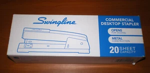 SWINGLINE Commercial Stapler 20 Sheet Capacity Black Metal Opens Jam Free 44401 - Picture 1 of 12