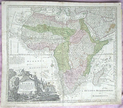 Antique Map AFRICA "Africa Iuxta Navigationes" MATTHIAS MATTHAUS SEUTTER C1730 - Image 1 of 4