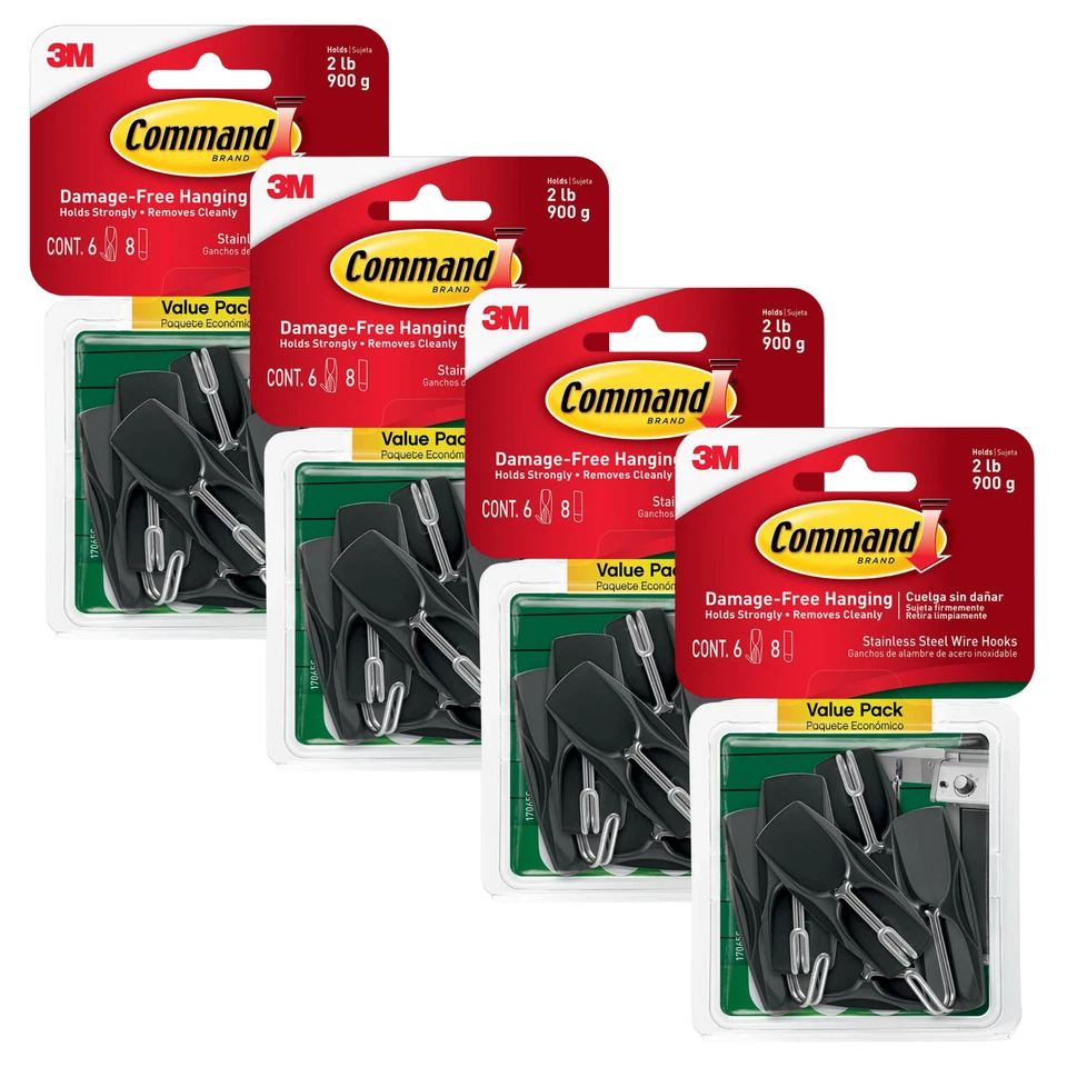 Command Medium Outdoor Wire Hooks [Removable]: (Slate Gray) [24 Hooks] - Image 1 of 1